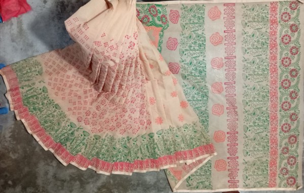 হাফ সিল্ক শাড়ী