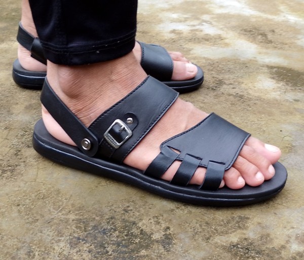 Double Strap Leather Sandal | JS03