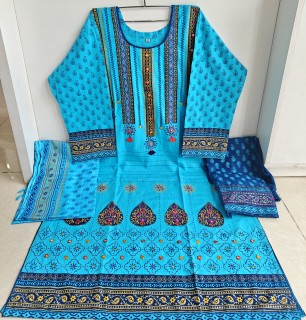 প্রিমিয়াম কটন প্রিন্টেড থ্রি-পিস