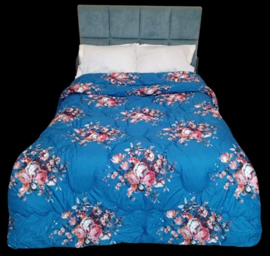 Super Soft Blue Printed Comforter