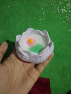 জিপসম পট পদ্ম ক্যান্ডেল