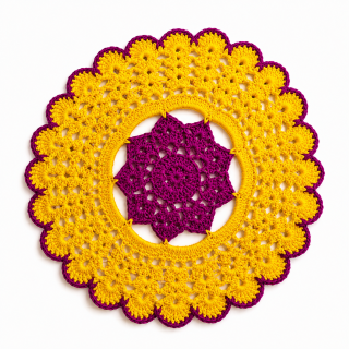Sunflower Bloom Crochet Table Mat